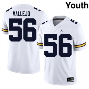 U-M Alister Vallejo #56 White Jersey | Essential Stitched NCAA Football Youth Apparel 92401108