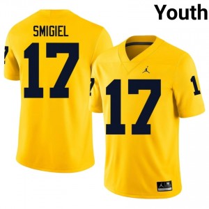 Maize Brady Smigiel #17 UMich Jersey | Youth High School Football Fresh Embroidery 23259240