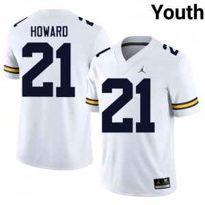 U-M Desmond Howard #21 White Jersey | Essential Stitched NCAA Football Youth Apparel 13441296