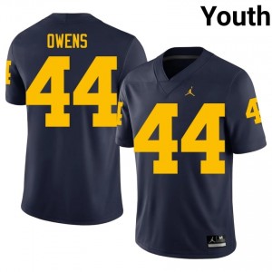 Navy Eli Owens #44 Wolverines Jersey | Youth High School Football Limited Swen 90980939