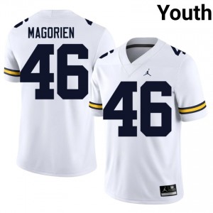 Gavin Magorien #46 UM Wolverines Jersey | Gameday White College Football Youth Stitched 99988074