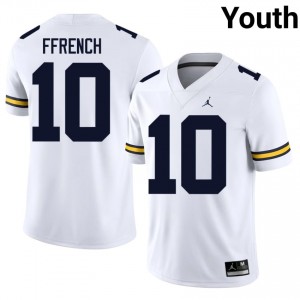 Jaime Ffrench #10 Michigan Wolverines Jersey | Gameday White College Football Youth Stitched 74788074