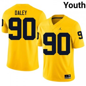 John Henry Daley #90 U-M Jersey | Gameday Maize College Football Youth Embroidery 87362790