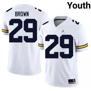 Jonathan Brown #29 Wolverines Jersey | Pro-Grade White College Football Youth Stitched 83058493