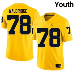 Maize Marky Walbridge #78 Wolverines Jersey | Youth High School Football Fresh Embroidery 84518817