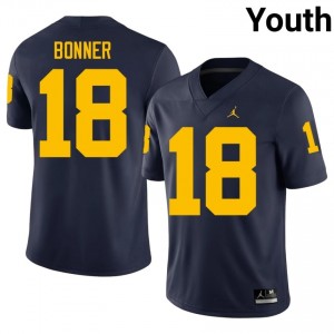 Mason Bonner #18 Wolverines Jersey | Gameday Navy College Football Youth Stitch 30369407