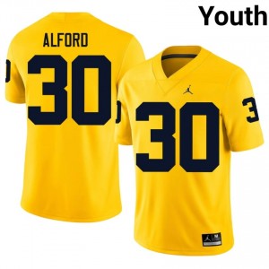 Maize Max Alford #30 Michigan Jersey | Youth High School Football Limited Embroidery 18190132